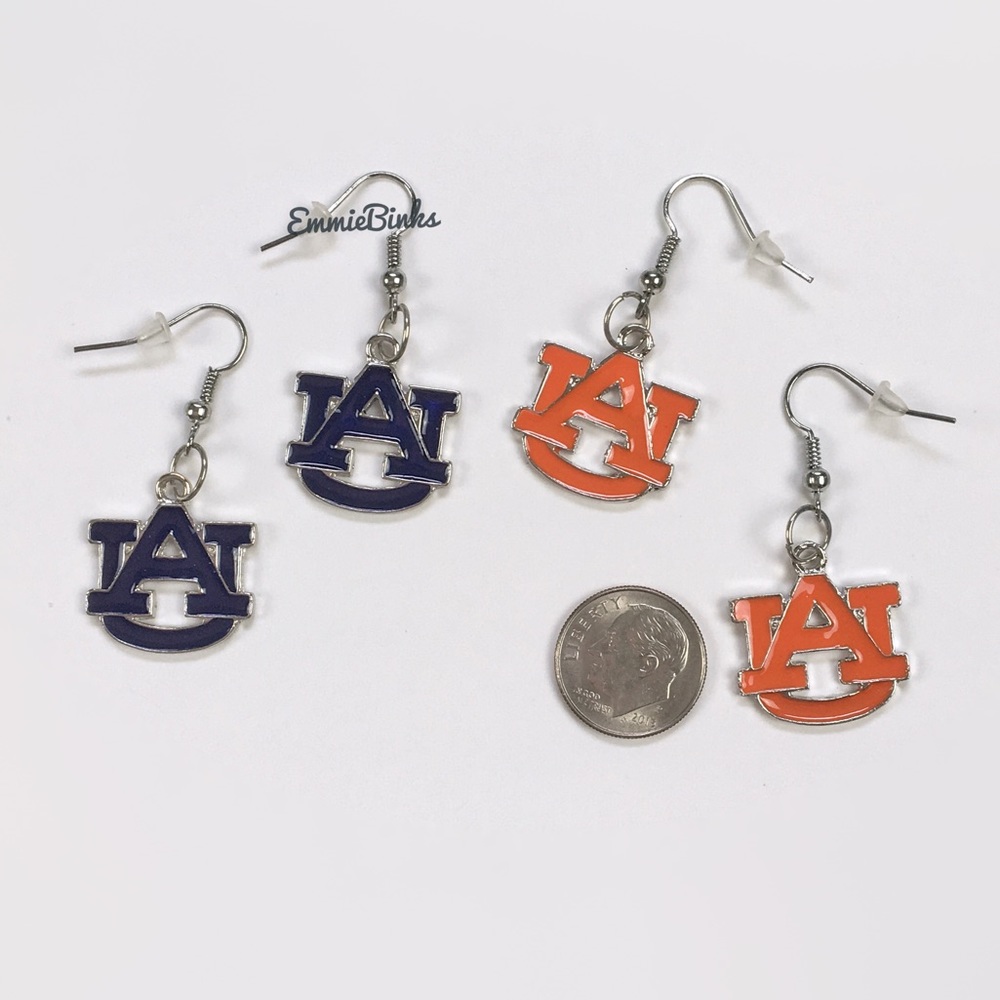 NWT Auburn Tigers Jewelry ~ Set of Auburn University Drop Dangle Earrings - Picture 10 of 13
